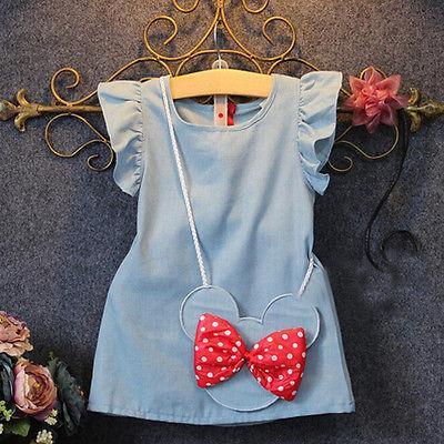 Children's Wear Dress Girls  Dresses For Party and Wedding with 100% Cotton Striped Lapel Fly Sleeves