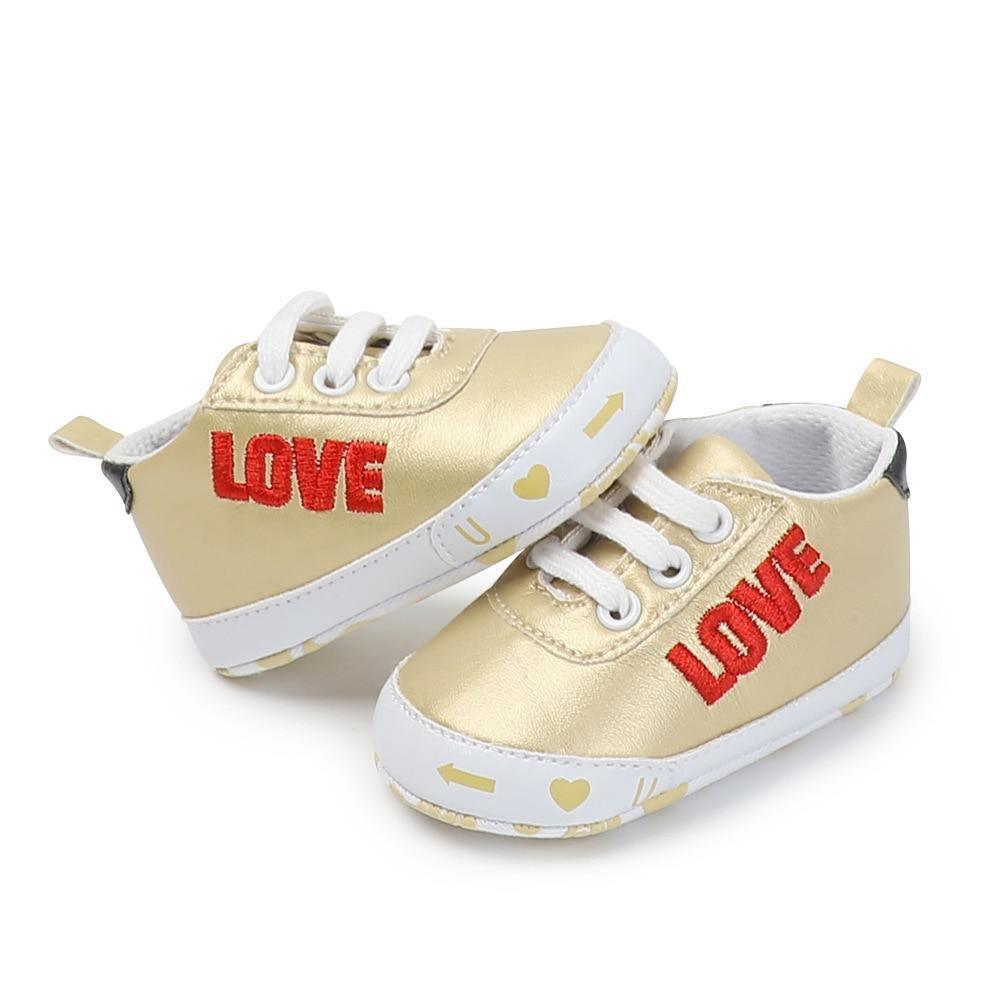 New Newborn Baby 3D Wings Gold Fashion PU Leather Shoes For Kids Sneakers Infant Shoes Toddler Boys Girls First Walkers