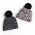 Matching Family Outfits Leopard Children Hats Mother Kids Hats Winter Kids Caps For Mother & Daughter in Elegan Leopard Design