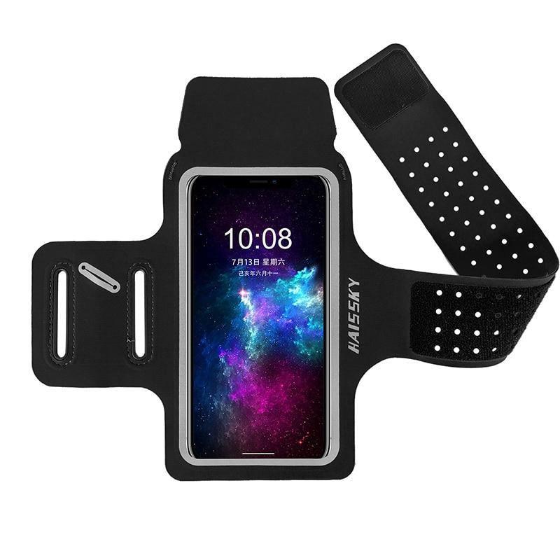 Running Gray Armband Sport Phone Case On Hand Mobile Holder Arm Band Wrist Bag For Workout