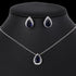 Modern Water Drop Cubic Zirconia Elegant Wedding Jewelry Sets Inlay Luxury Amazing Crystal Bridal Jewelry Set