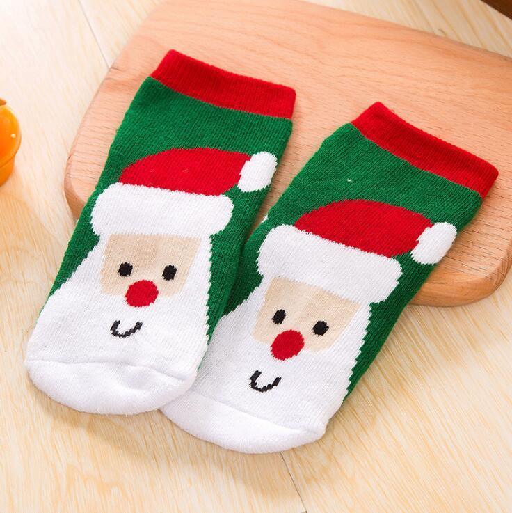 Luxury Christmas Cotton Winter Autumn Baby Girls Boys Kids Socks Children Terry Snowflake Elk Santa Claus Christmas Sokcs for Kids