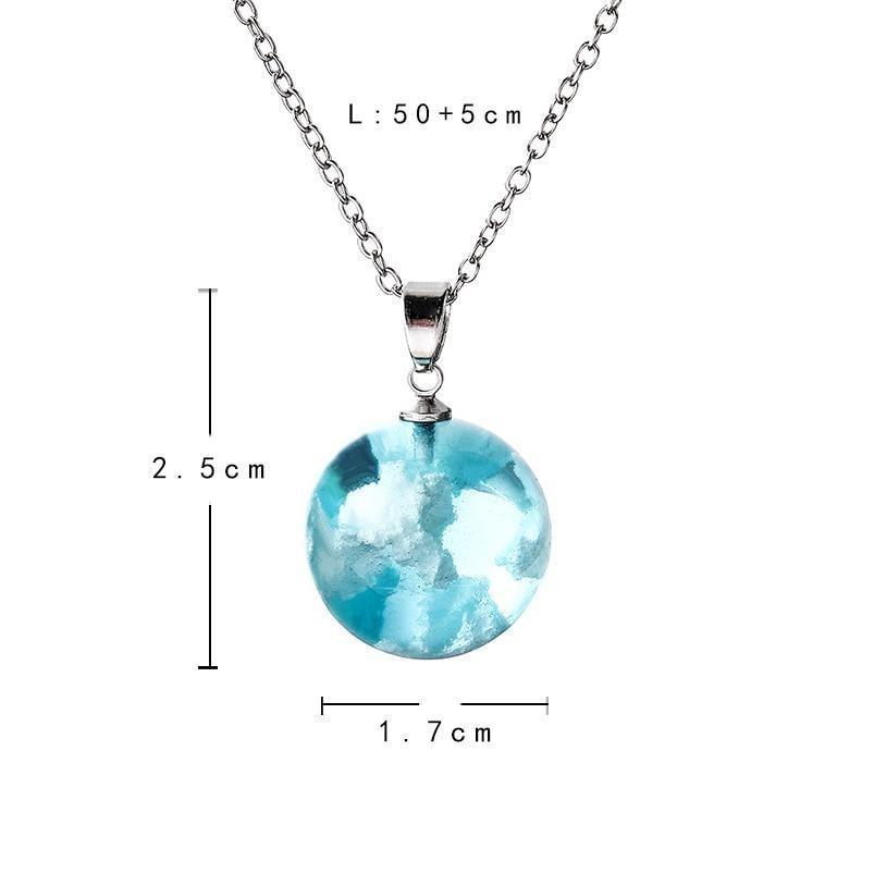 Blue Sky White Cloud Chain Necklace for Women Luxury Jewelry Style Perfect Gift For Girls