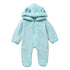 New Winter Trend Warm Newborn Baby Boy Solid Hooded Baby Romper Warm Coat Fleece Jumpsuit Infant Outwear For Boys And Girls