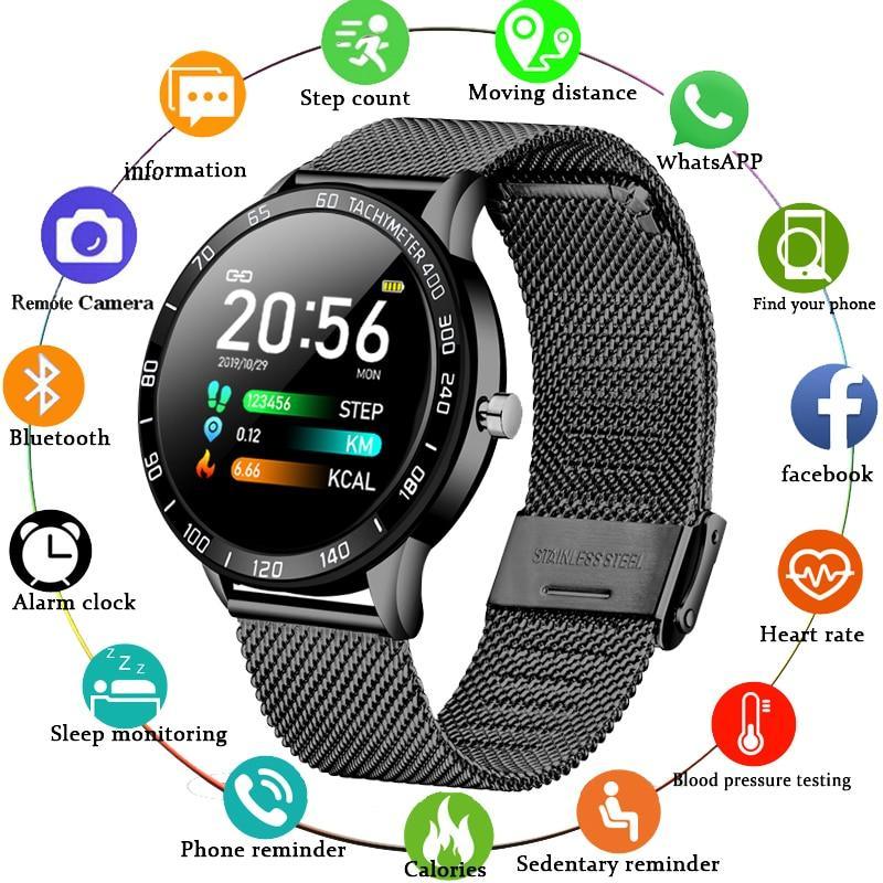 Modern Luxury New Smart Watch For Men and Women LED Color Screen And With Heart Rate Blood Pressure Tracker With  Multi-Function Mode Sport Smartwatch fitness Tracker