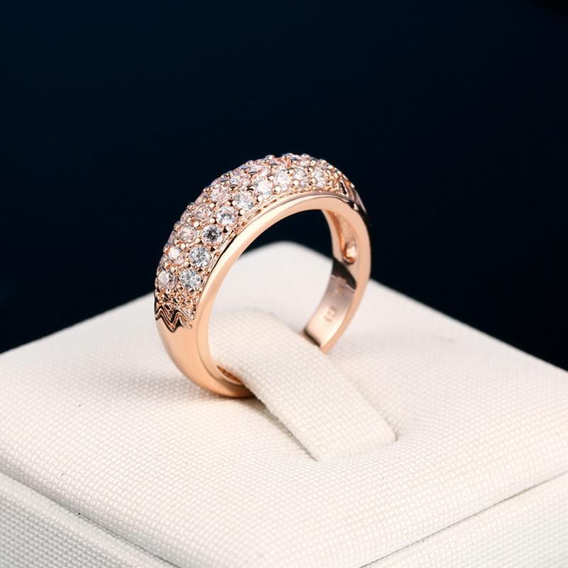 Engagement Luxury Wedding Ring Fashion Popular Elegant Rose Gold Zirconia Epic Women's Ring Party Charm Accessories Lover Gift