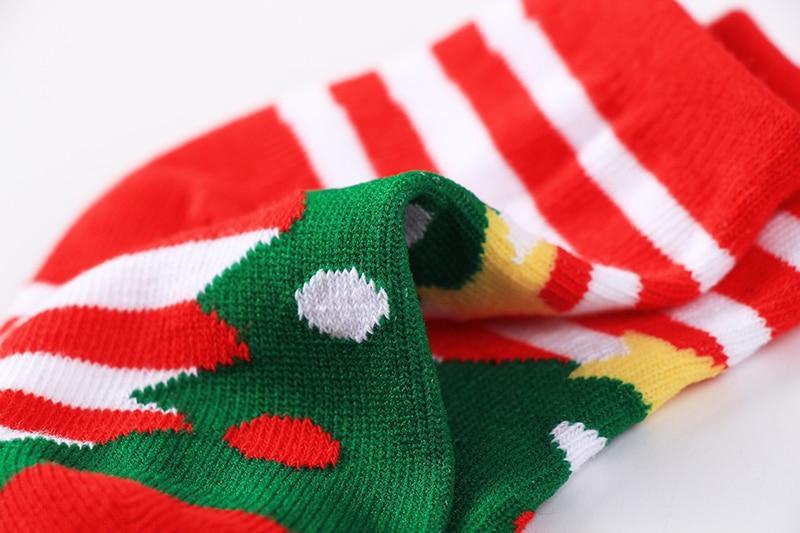 5Pairs Baby Christmas Socks for Lovely Boy/Girls, Cotton Red Gift Socks In elegant New Year Christmas Style For Baby Kids Set