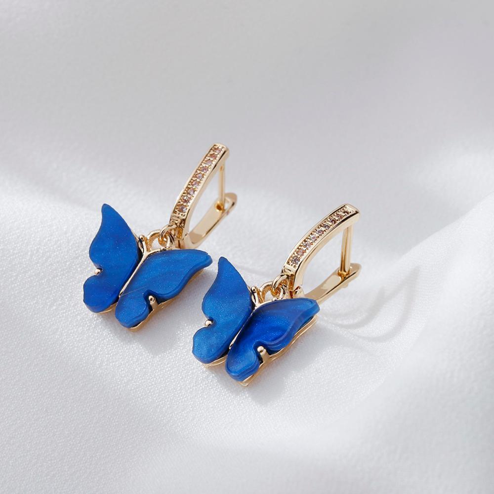 Luxury Ellegant Small Women Cute Butterfly Earrings for Women In Street Style Drop Earrings in Several Colors