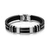 Stainless Steel Silicone Bracelet Men Jewelry Wrist Band Punk Style New Design Men Rubber Charm Brecelet