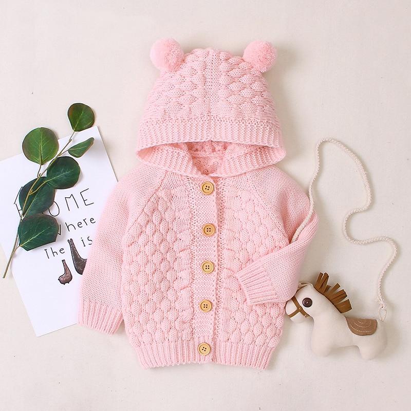 Autumn Infant Hooded Knitting Outwear coat / Jacket For Newborn Baby Boys GirlIn Modern New Elegant Design