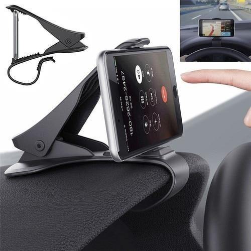 Black Strong Car Phone Holder Stand Adjustable Max 6.5 Inch For Mobile Phone Support