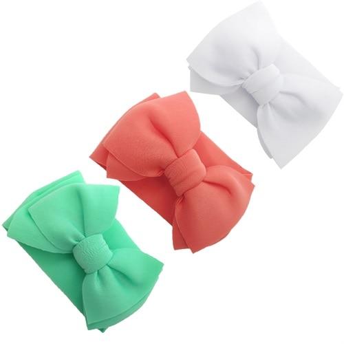 Modern Luxury Elegant Baby Girls Headband Turban Photography Props Baby Hair Accessories Bow 3 Pcs Set For Girls Baby