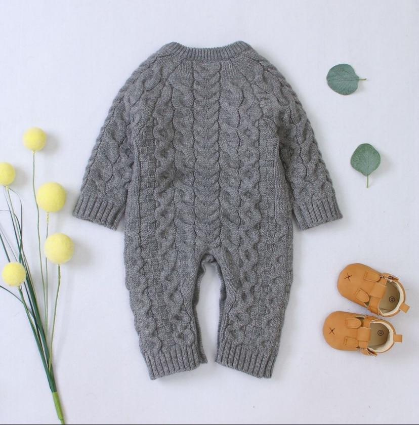 Handmade Knitted Baby Clothes Long Sleeve Newborn Baby Romper Winter Spring Baby Girl Romper Jumpsuit For Boys and Girls