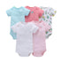 5PCS/SET Baby Bodysuit Newborn Clothes Short Sleeve Cotton Unisex Body Clothing Pajams for Kids