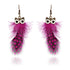 Handmade Modern Elegant Golden Silver Color Ethnic Acrylic Luxury Rainbow Beads Feather Drop Earrings for Women Boho Jewlery