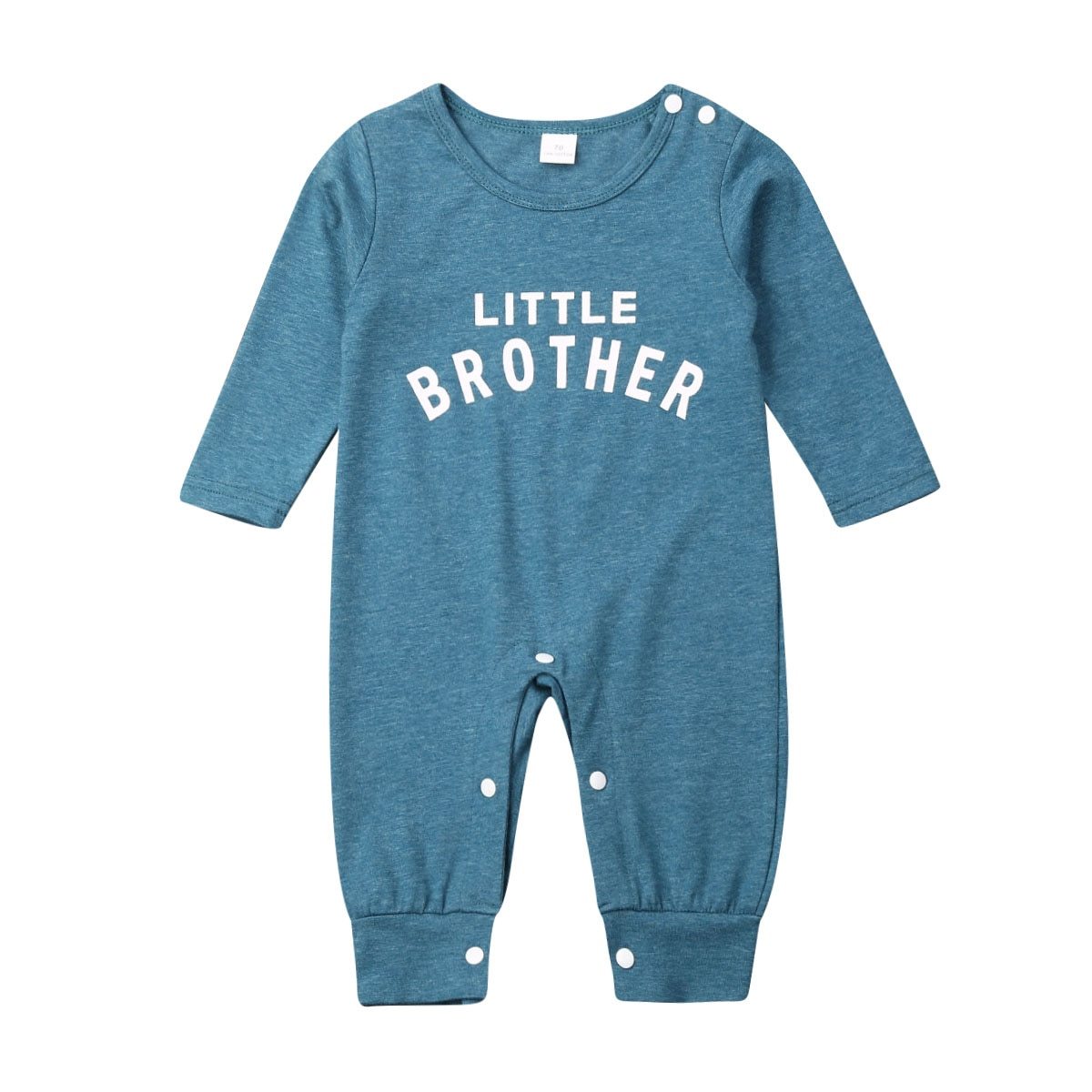 Newborn Infant Baby Girls Boy Top Romper Jumpsuit Bodysuit Comfy Outfits With Text Little Brother For Boys