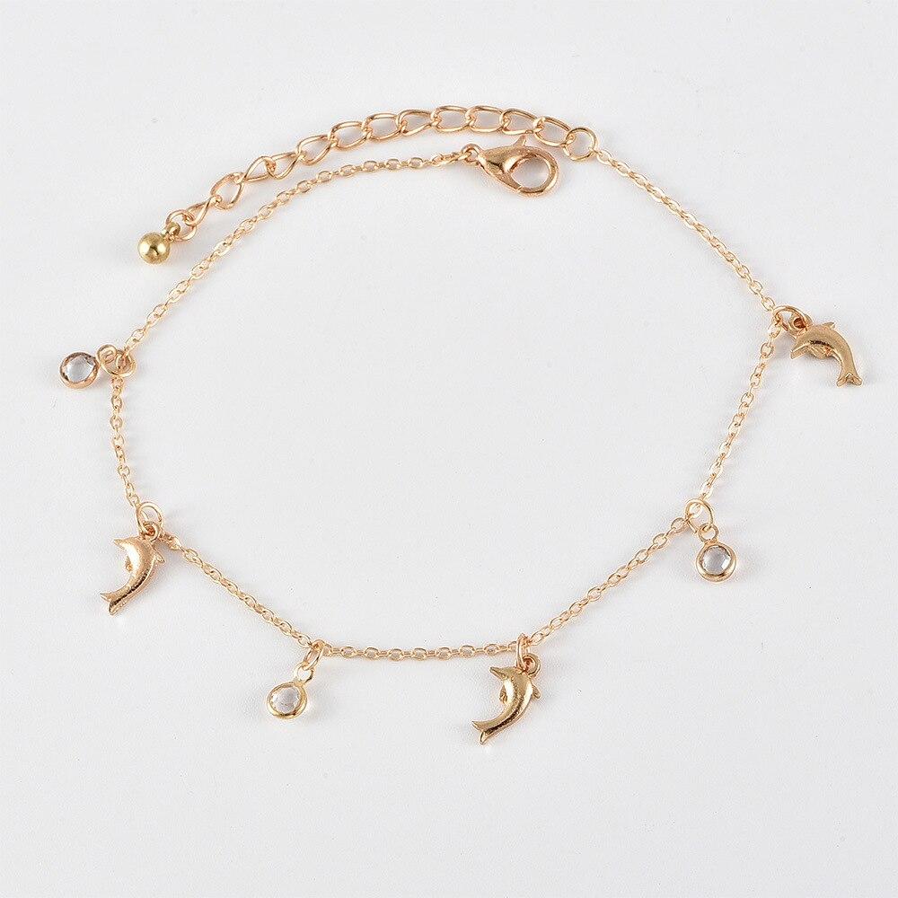 Luxury Delphin Fashion Ankles Foot Chain Star Gold Anklet Brecelets Pendant For Women  Foot Jewelry