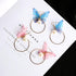 Luxury Modern Trend New Korean Retro Asymmetric Butterfly Imitation Pearl Earrings Fashion Round Flower For Women and Girls