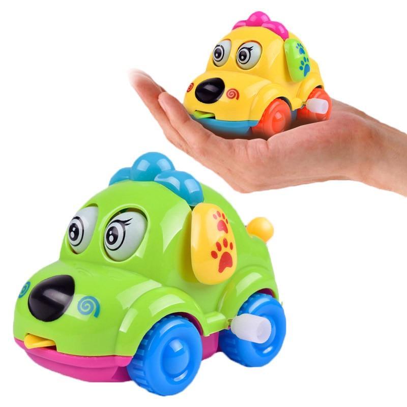 Baby Toys Cartoon Animal Dog Wind Up Toys Running Car Clockwork Educational Toys Infant Baby Mobile Rattle Toy For Kids