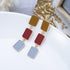 New Korean Luxury Acrylic Heart Epic Earrings Minimalist Drop Elegant Earrings Jewerly For Women