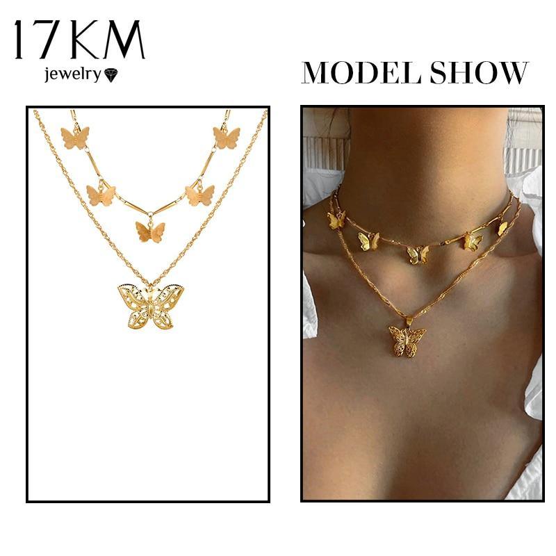 Bohemian Gold Necklaces For Women Multilayer Fashion Pearl Pendants Necklace Portrait Chokers Trendy New Jewelry Gift