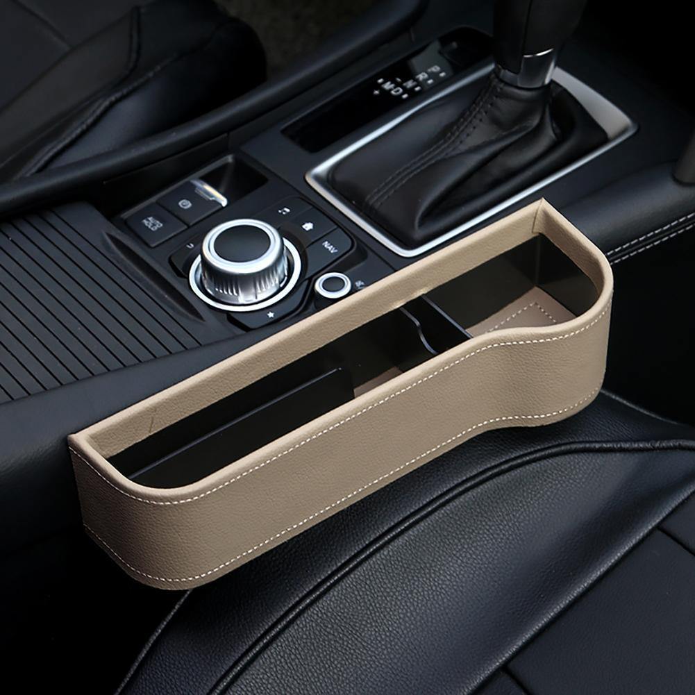 Multifunctional Car Seat Gap Storage Box Cup PU Leather Pocket Catcher Organizer Phone Bottle Cups Holder Car Accessories