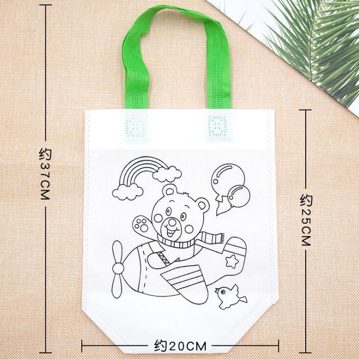 6Pcs Antistress Children Eco-friendly Graffiti Bag Kinderarten For  Hand Paiting For Kids