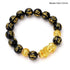 Obsidian Stone Beads Bracelet For Men and Women Unisex Wristband Gold Black Pixiu Wealth and Good Luck Bracelet Design