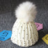 Fashion TrendBaby Girls Lovely Winter Warm Fur kintted Pompom Beanies Cap For Winter In Elegant Style