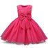 Luxury Modern Designer Baby Girls Flower Gowns Baptism Princess tutu Birthday Dress WIth Big Bow On Back