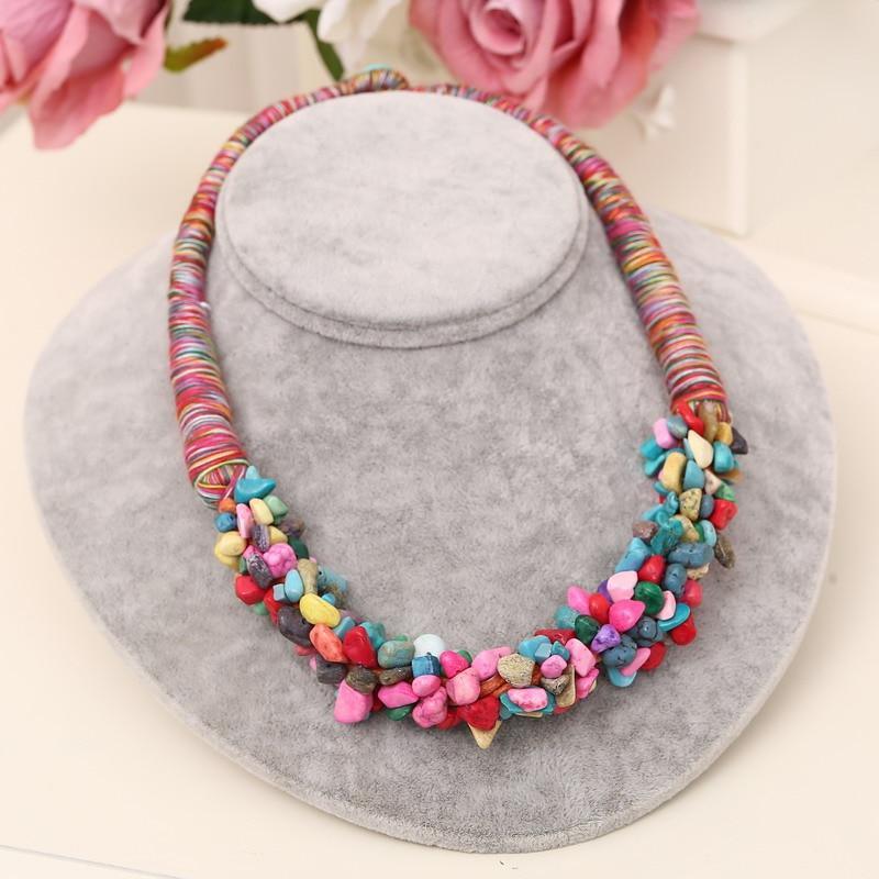 Handmade New Fashion Simulated Pearl Necklace for Women Flower Collars Trendy Necklaces & Pendants Statement Necklace Jewelry