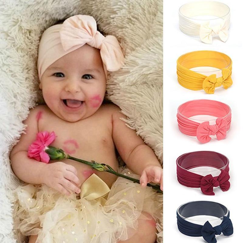 Modern Baby Headband Turban Flower Bow Newborn Baby Girl Headbands Elastic hairband For Girls Baby