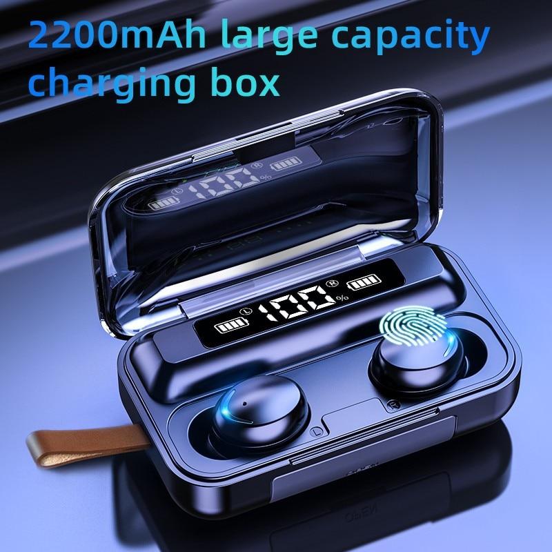 STEVVEX TWS Bluetooth 5.0 Earphones 2200mAh Charging Box Wireless Headphone 9D Stereo Sports Waterproof Earbuds Headsets With Microphone