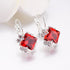 Modern Crystal Square Luxury Earrings For Women Epic Red, Blue, New Fashion Accessories Greata For Party Elegant Jewelry