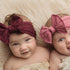 Big Bow Soft Nylon Headbands Flower Print Nylon Turban Hairband Oversize Bunny Bow For Baby Kids