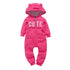 Modern Popular Fashion Newborn One Piece Fleece Hooded Jumpsuit Long Sleeved Baby Body suits Romper For Girls and Boys Kids