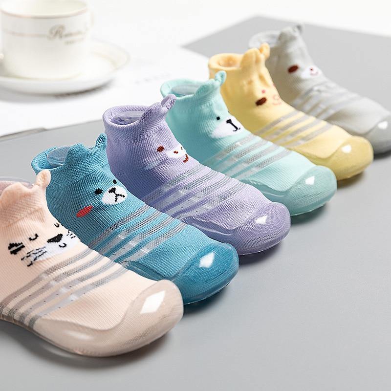 Children Anti-slip Shoes Newborn Baby Girl Cotton Non-slip Floor Socks Baby Boy Rubber Cartoon Indoor Socks Infant Shoes