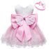 Modern luxury Baby Elegant Baby Girls 1st Year Birthday Dress Halloween Costume Party Dress For Baby And Girls With Big Bow And Modern Unique Colors