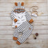 Modern Newborn Baby Boy Clothes Feather T shirt Tops Strip Pants Set For Kids