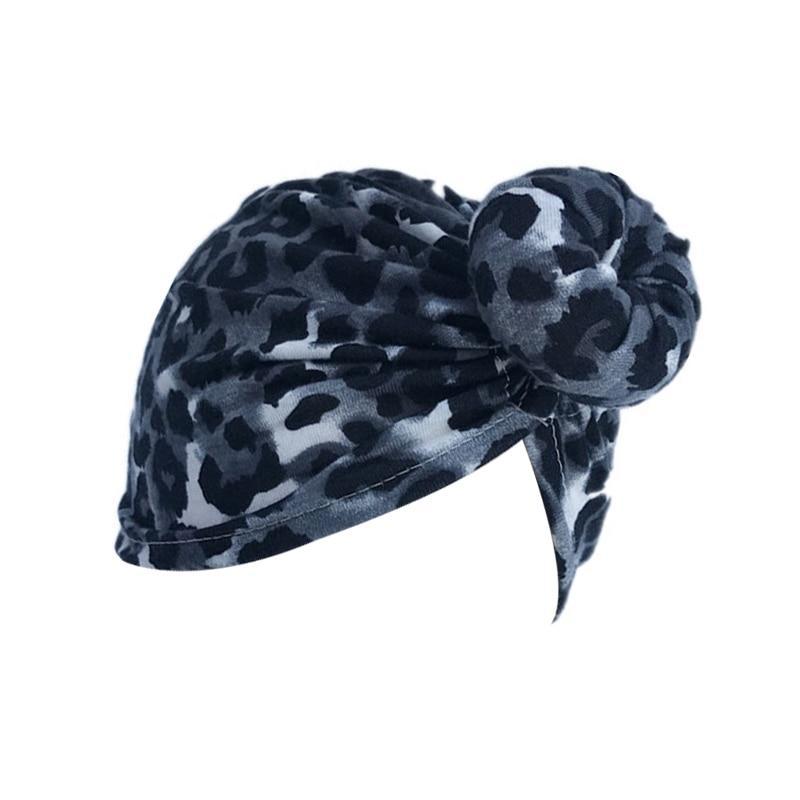 Luxury Modern Newborn Infant Baby Girl Boy and Mom Turban Hat Bows Flower Head Wrap Leopard Hat Cotton Cap For Parent-child