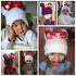 Modern Cartoon Big Bow Baby Hat Cap Kids Knitted Cotton Beanie  Warm Girls Double Pompom Hats