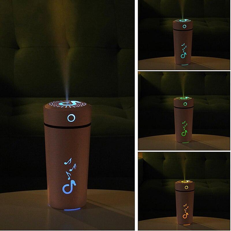 New USB Portable Mini Air Humidifier 200 ML Ultrasonic Essential Oil Diffuser For Home Bedroom Office Car With 7 Color Lights