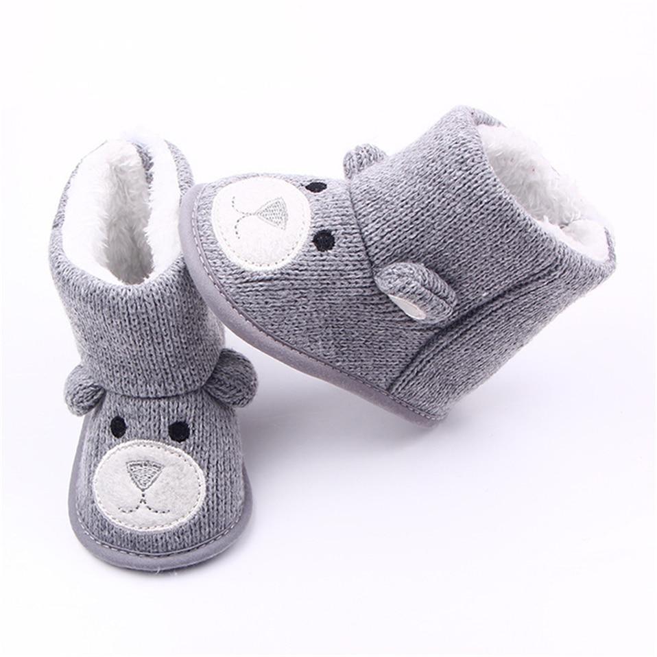 Baby Girls Boys Winter Boots Soft Infant Toddler Newborn Cute Cartoon Shoes Lightweight Snowproof Shoe