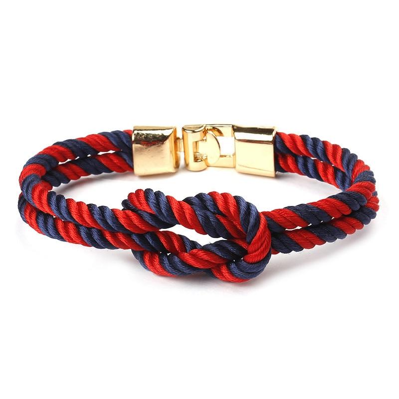 Modern Elegant Multi-Layer Concentric New Knot Braided Nylon Rope Men Anchor Amazing Bracelet Charm Couple Bracelets For Women Navy Jewelry Friendship