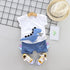 Fashion Infant  Clothing Set for Boys and Girls Cute Summer Casual Clothes Set  Top+Shorts Kids Clothes Summer Edition T shirt and Pants Set