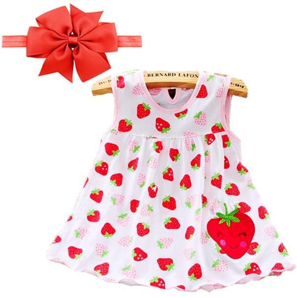 Children's Wear Dress Girls  Dresses For Party and Wedding with 100% Cotton Striped Lapel Fly Sleeves