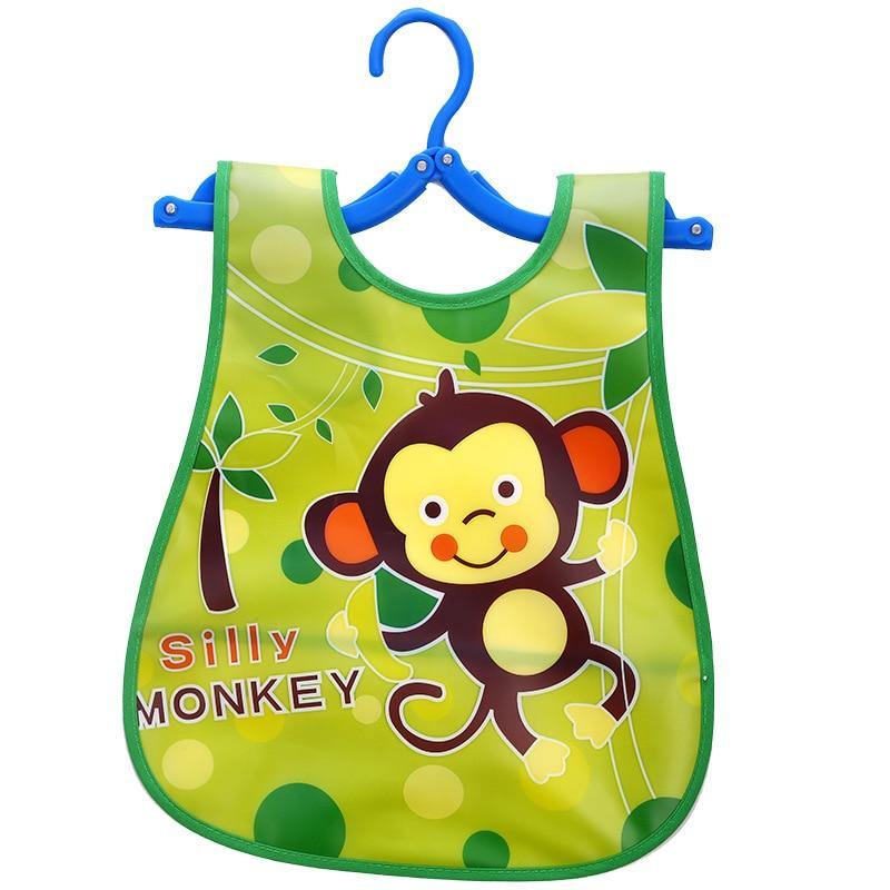 Modern Interesting Cartoon Adjustable Baby Bibs Waterproof Lunch Feeding Bibs Baby Cartoon Feeding Cloth Children Bib For Kids