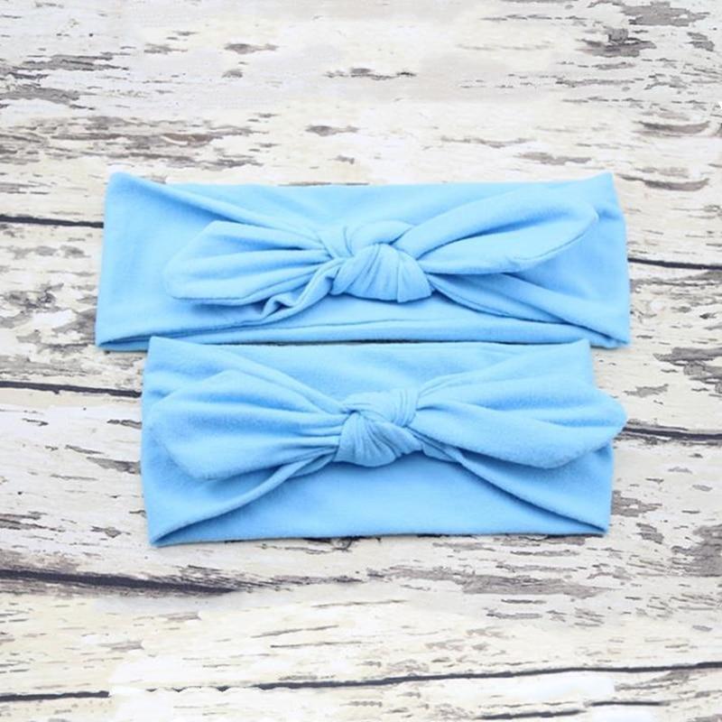 Modern Mother & Daughter Rabbit Ears Bow Hair Bands Cloth Headband Bowknot Headwear Bow