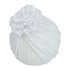 Handmade Pleated Flower Babies' Knitted Cotton Cloth Turban For Baby Girls In Elegant Style