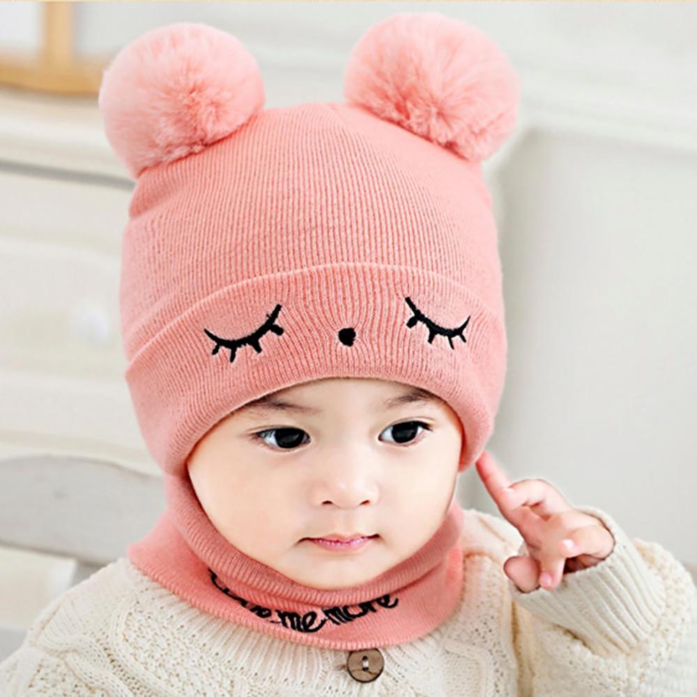 Winter Children Hat Bonnet Enfant Knitted Cute Baby Cap For Girls Boys 0-24 Months For Kids In Modern Bear Design